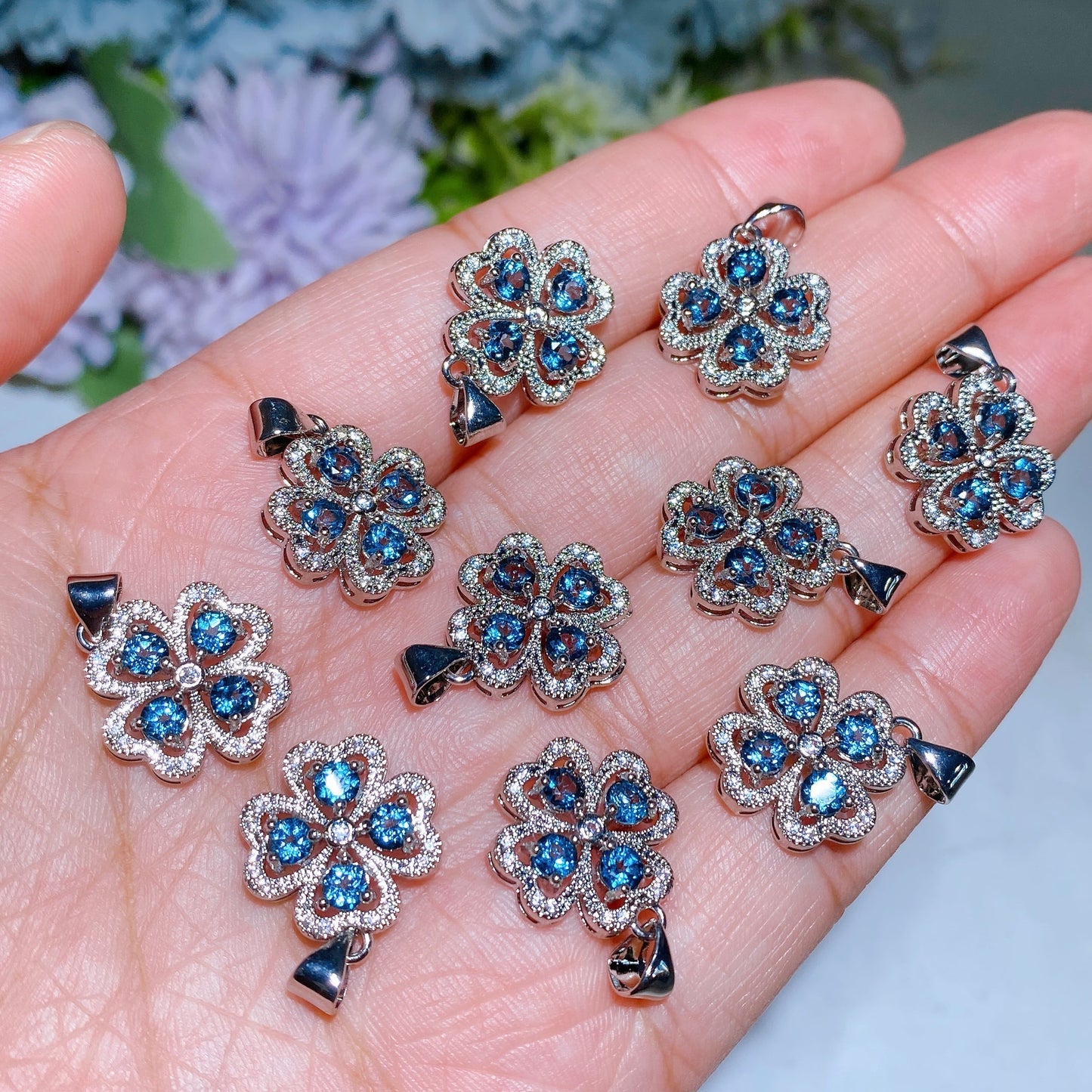 Cooper Silver Plated Crystal Pendant Crystal Healing Bulk Wholesale