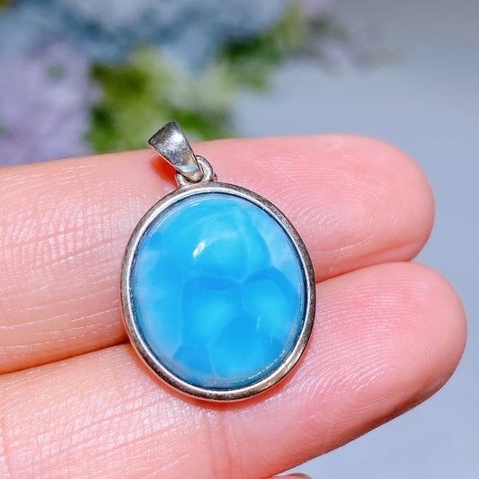 925 Silver Larimar Earrings Necklace Crystal Healing Bulk Wholesale