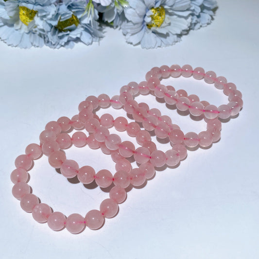 10mm Dark Rose Quartz Bracelet Crystal Healing Bulk Whoelsale