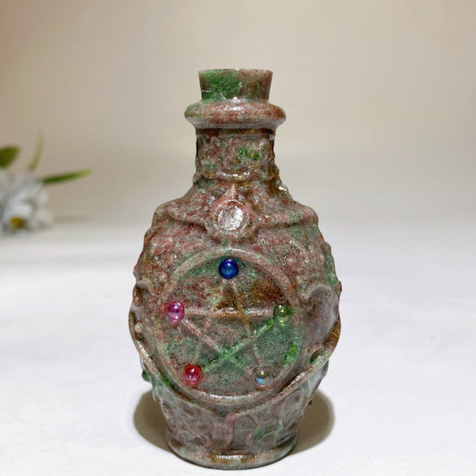 3.5" Crystal Poison Bottle Carving Crystal Healing Bulk Wholesale