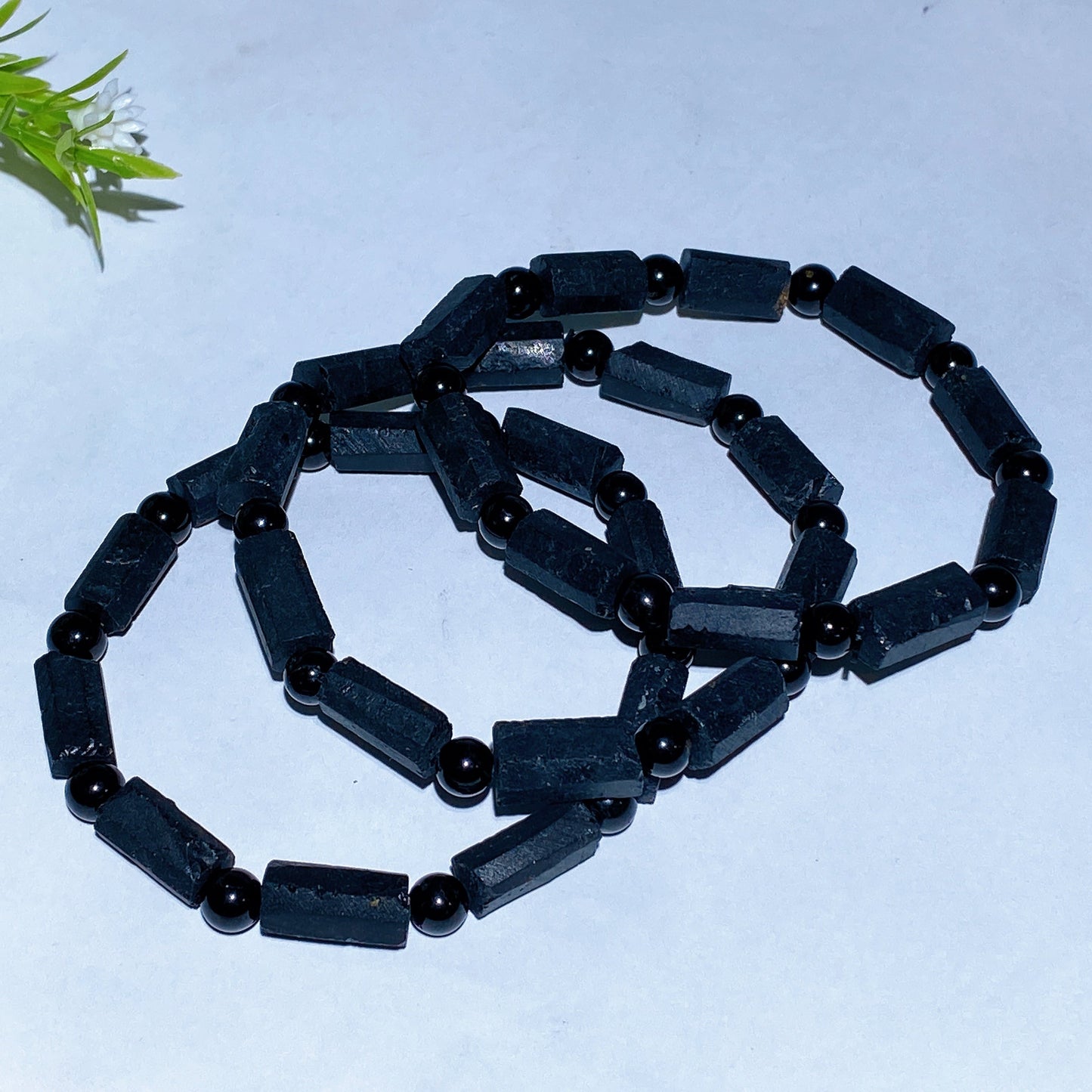 13mm Raw Tourmaline Bracelet Crystal Healing Bulk Wholesale