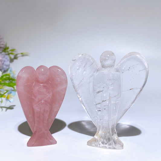 3.0"-3.7" Crystal Angel Carving Crystal Healing Bulk Wholesale