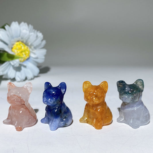 1.1" Crystal Bulldog Carvings Crystal Healing Crystal Healing Bulk Wholesale