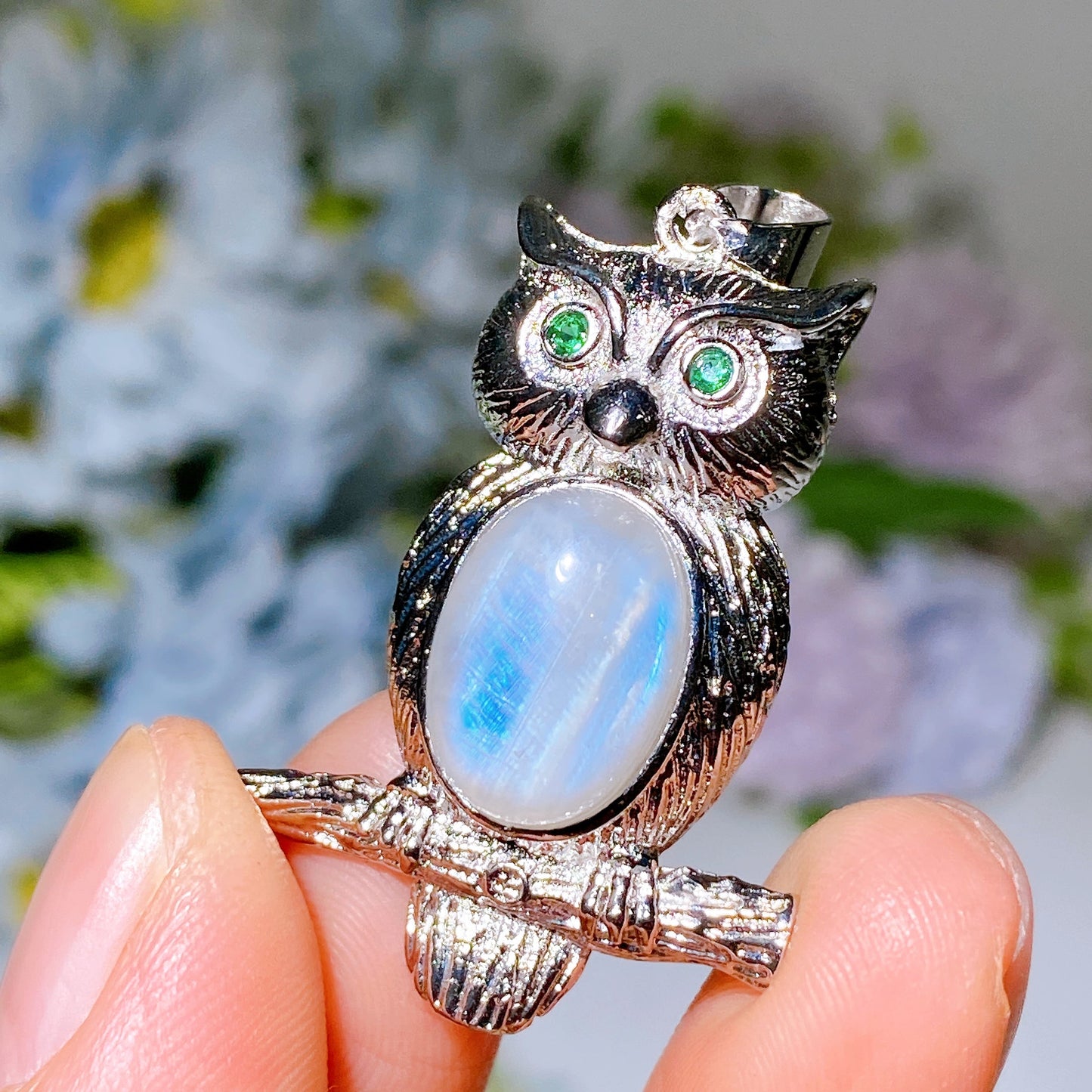 Moonstone Owl Pendant Crystal Healing Bulk Wholesale