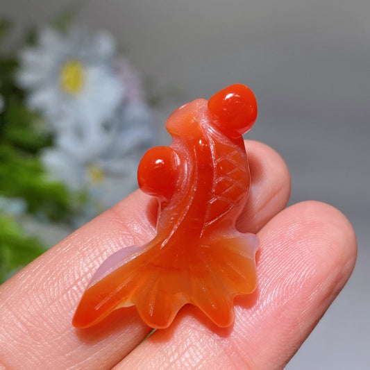 2-3cm Carnrelian Goldfish Carving Pendant Crystal Healing Bulk Wholesale