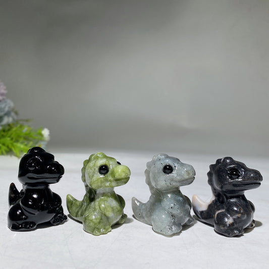 1.5" Crystal Dinosaur Carving Crystal Healing Bulk Wholesale