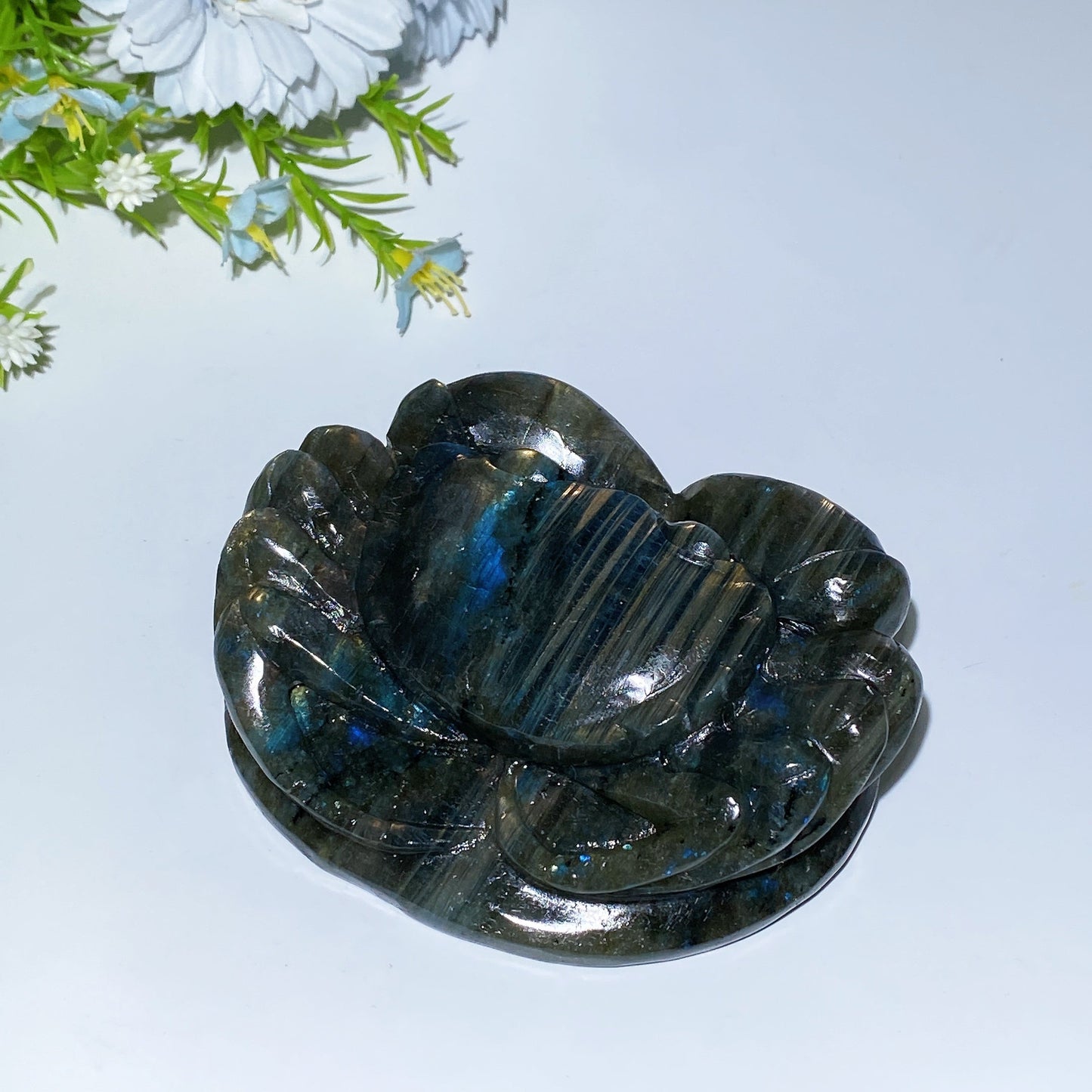 4.2" Unique Labradorite Crab Carving Crystal Healing Bulk Wholesale