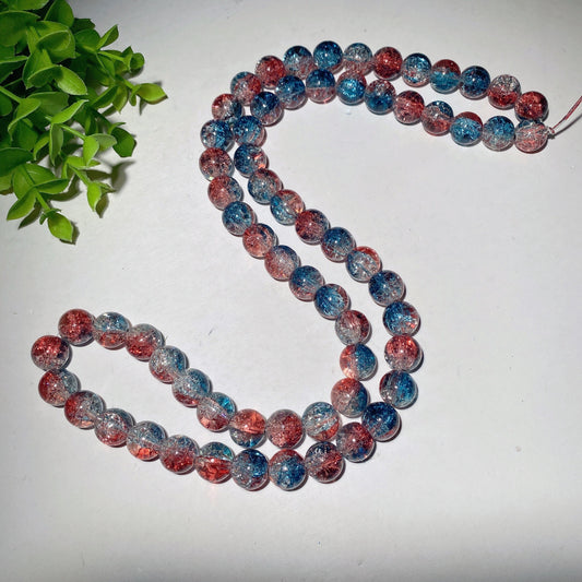 12mm Colorful Crack Crystal Beads Strand Bulk Wholesale