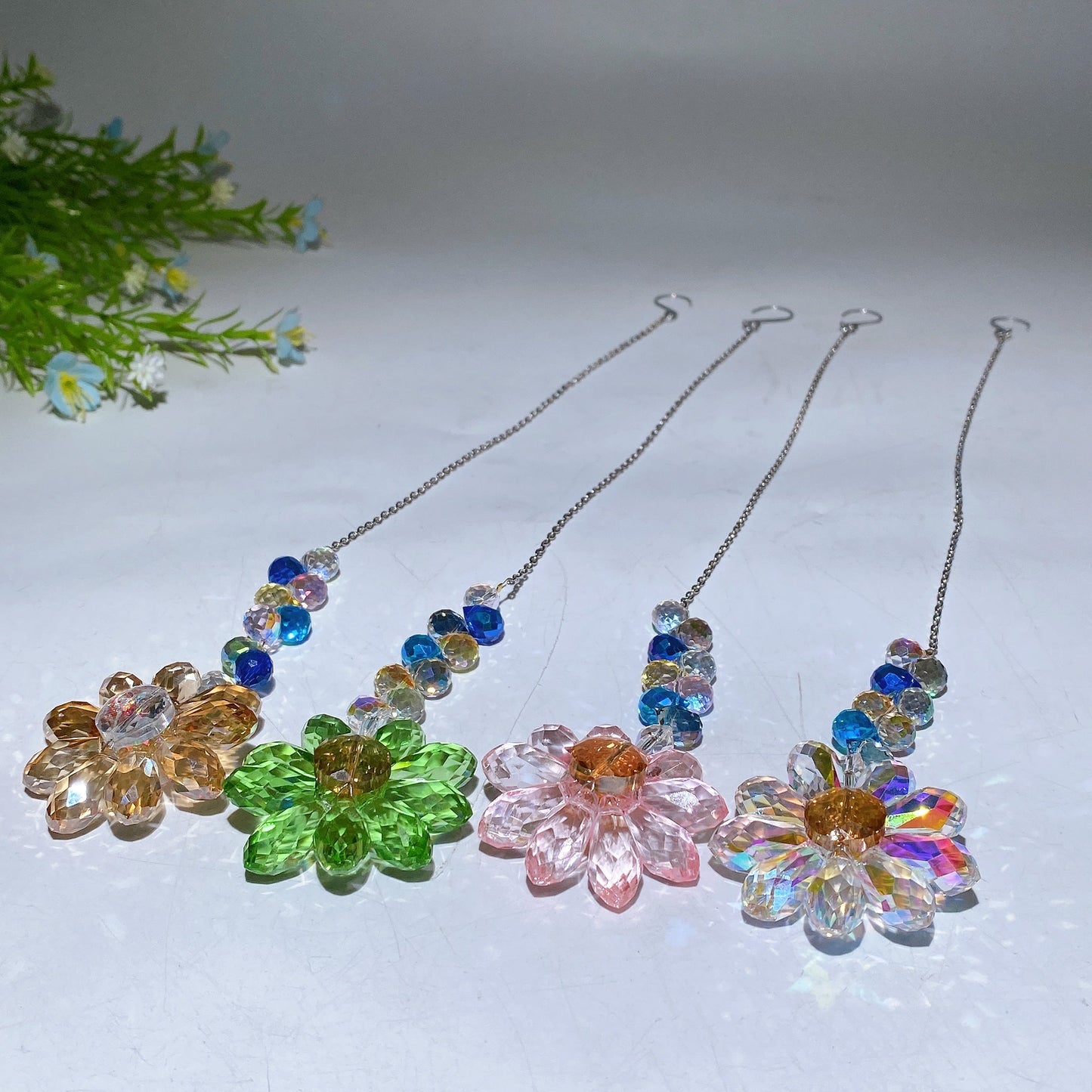 32cm Glass Sunflower Suncatcher Crystal Healing Bulk Wholesale