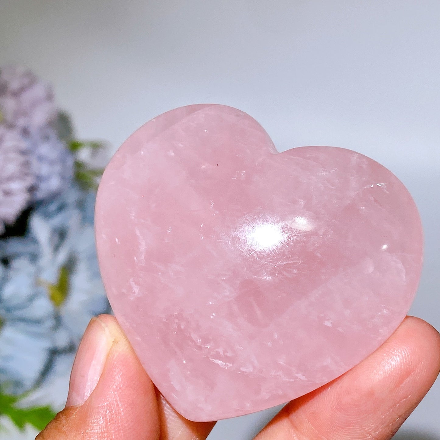 2.0"-2.3" Rose Quartz Heart Carving Crystal Healing Bulk Wholesale