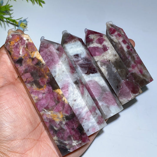2.4"-4.7" Pink Tourmaline Point Crystal Healing Bulk Wholesale
