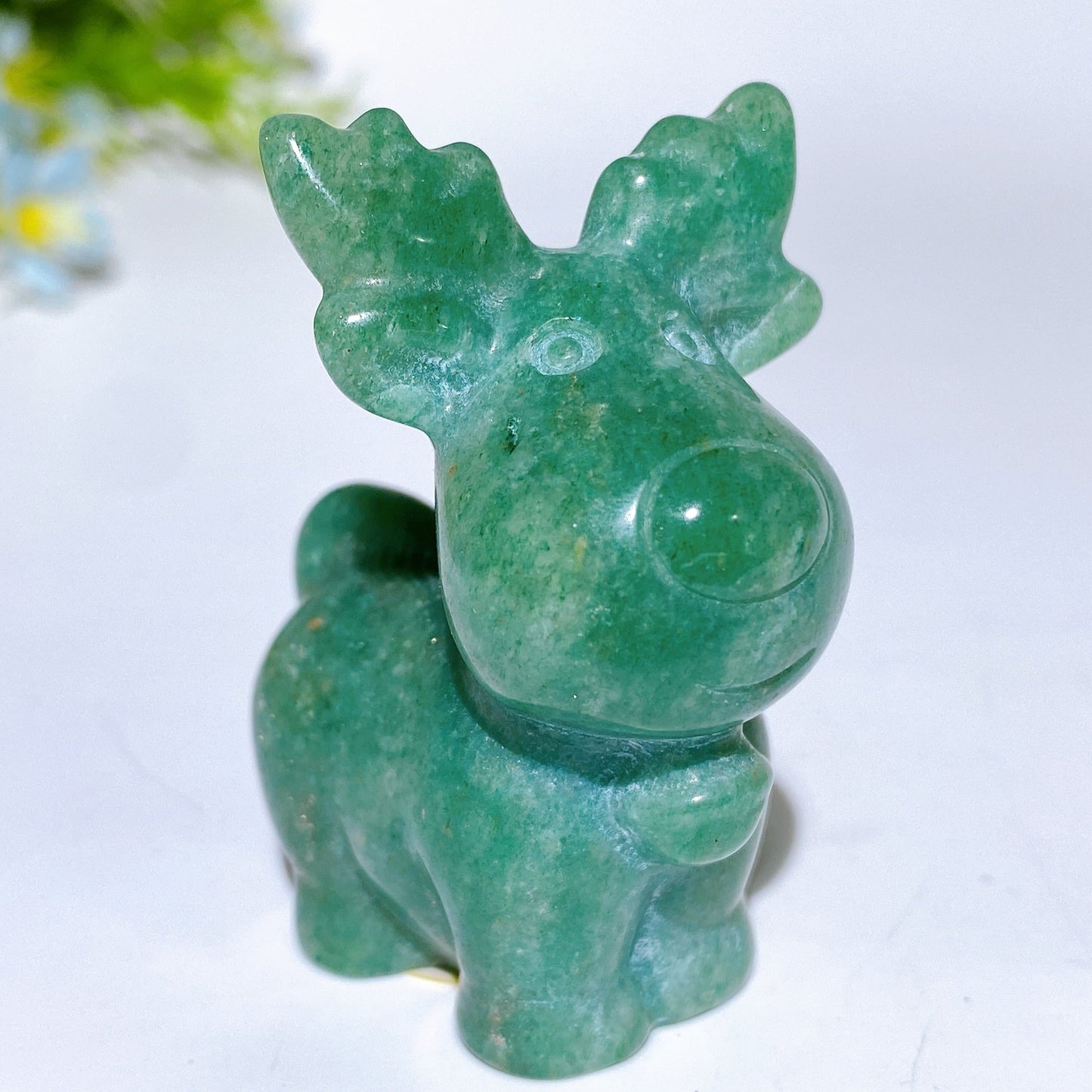 2.1" Crystal Reindeer Carving Crystal Healing Bulk Wholesale