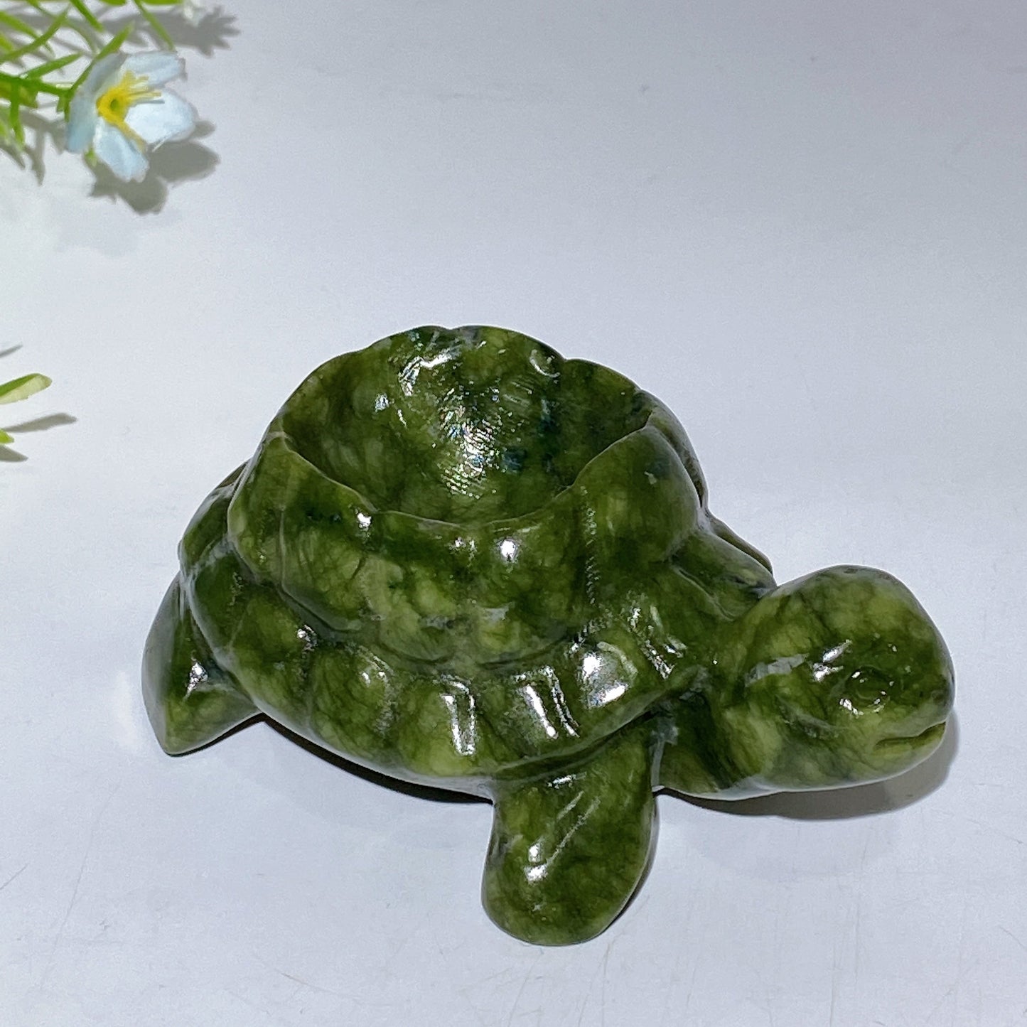 4.0" Serpentine Turtle Bowl Carving Crystal Healing Bulk Wholesale