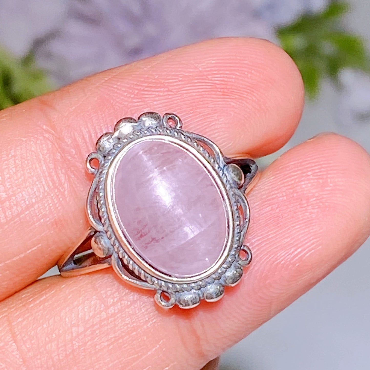 Sterling Silver Kunzite Ring Crystal Healing Bulk Wholesale
