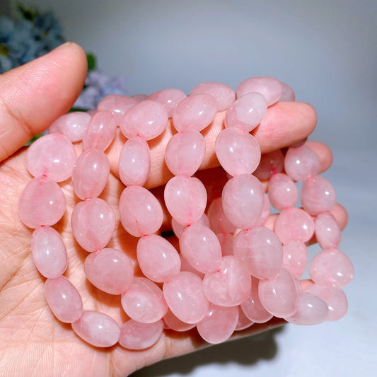 Rose Quartz Heart Bracelet Crystal Healing Bulk Wholesale