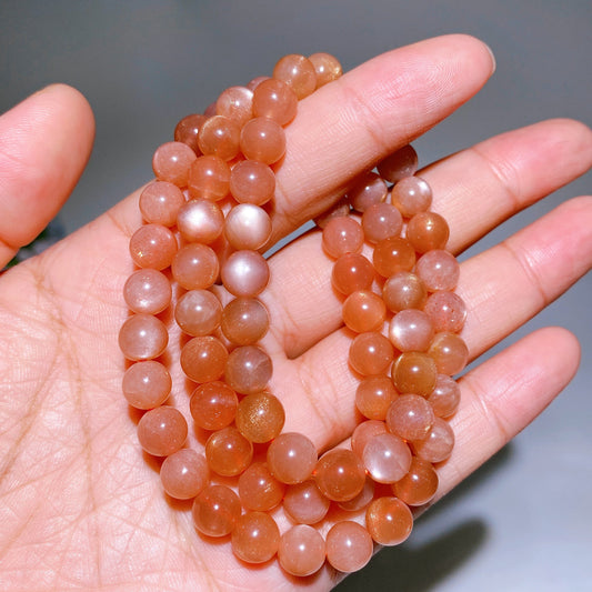 7.8mm Peach Moonstone Necklace Crystal healing Bulk Wholesale
