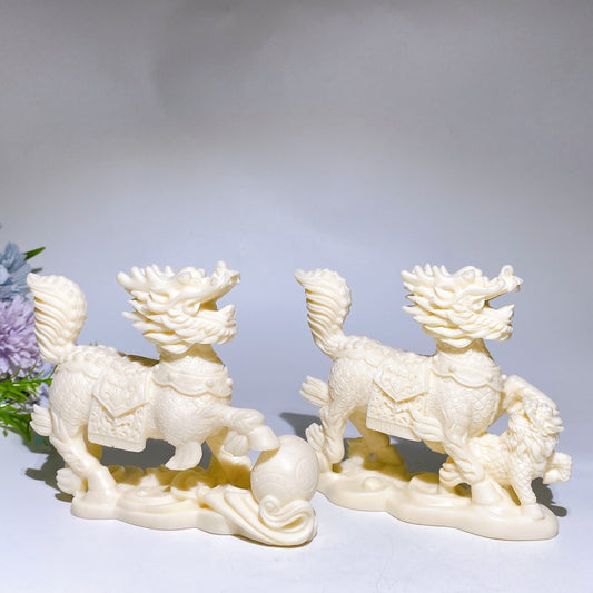 13cm Ivory Nut Queelin Carving Crystal Healing Bulk Wholesale