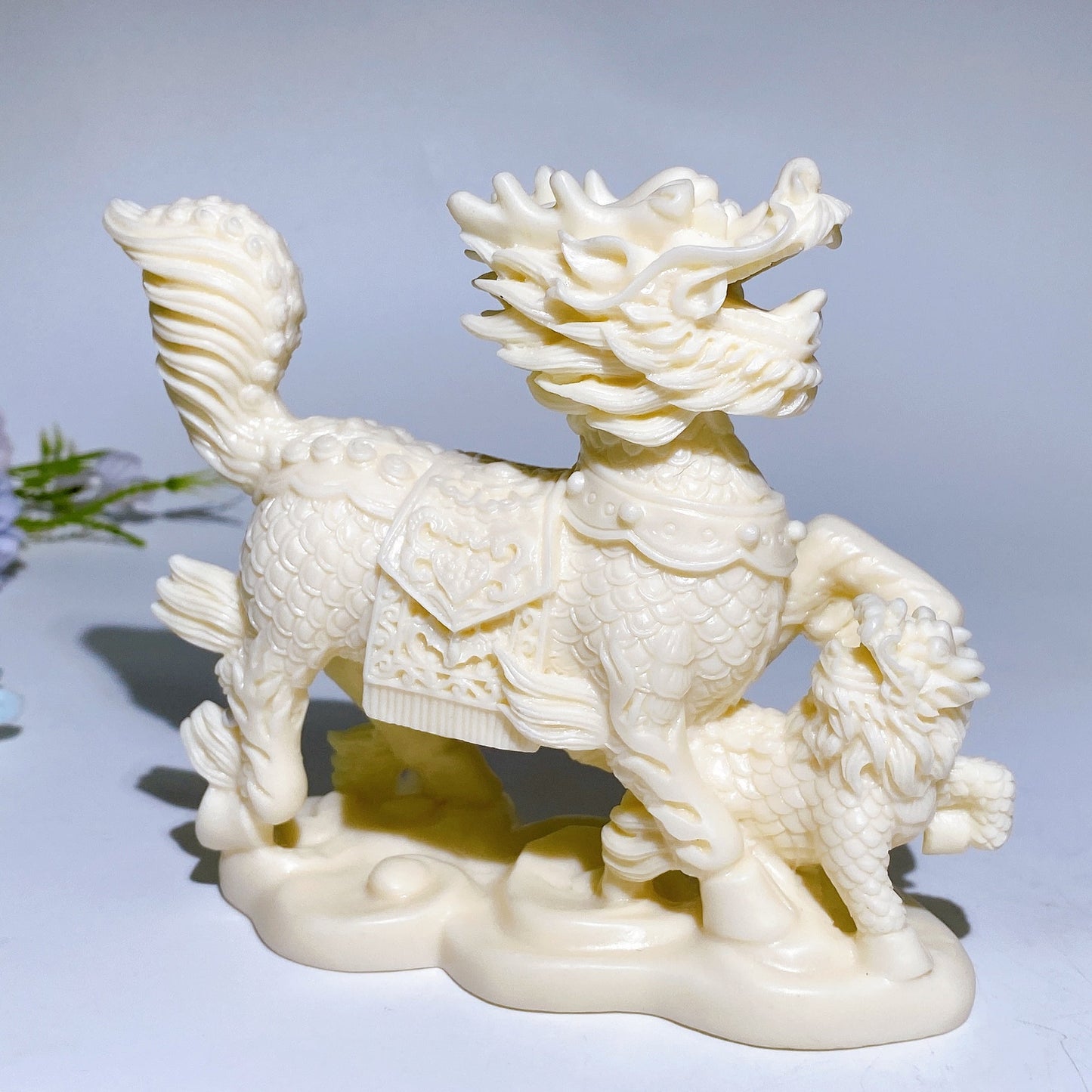 13cm Ivory Nut Queelin Carving Crystal Healing Bulk Wholesale