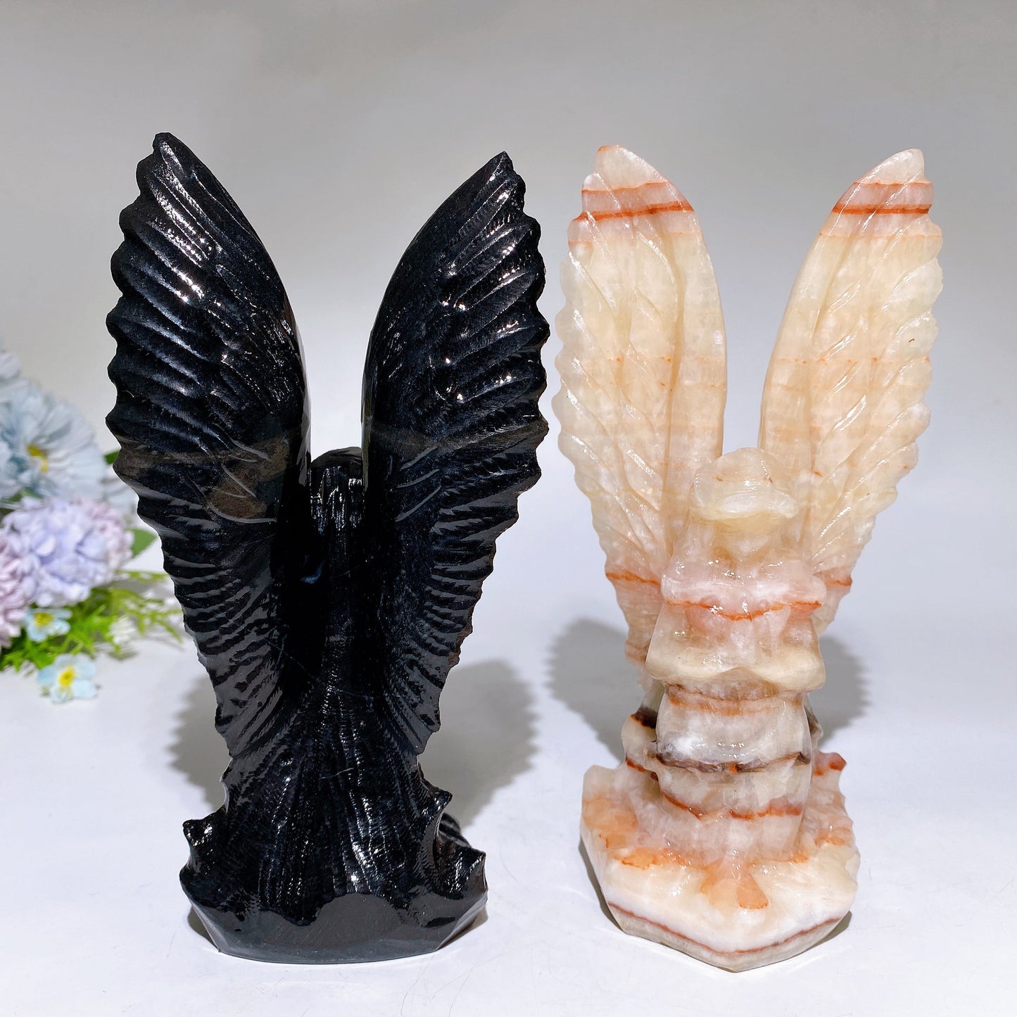 18cm Jade Praying Angel Carving Crystal Healing Bulk Wholesale