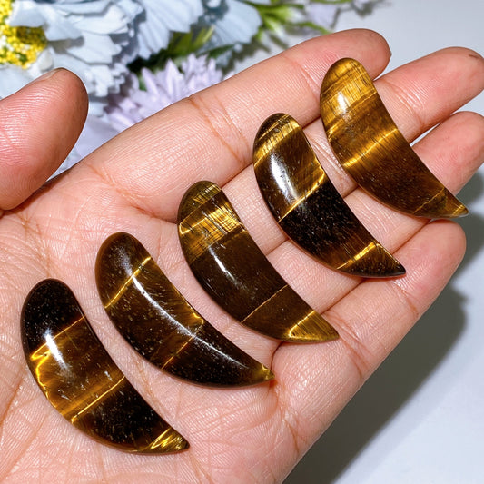 Yellow Tiger's Eye Red Tiger's Eye Heart Cabochon for Jewelry DIY Crystal Healing Bulk Wholesale