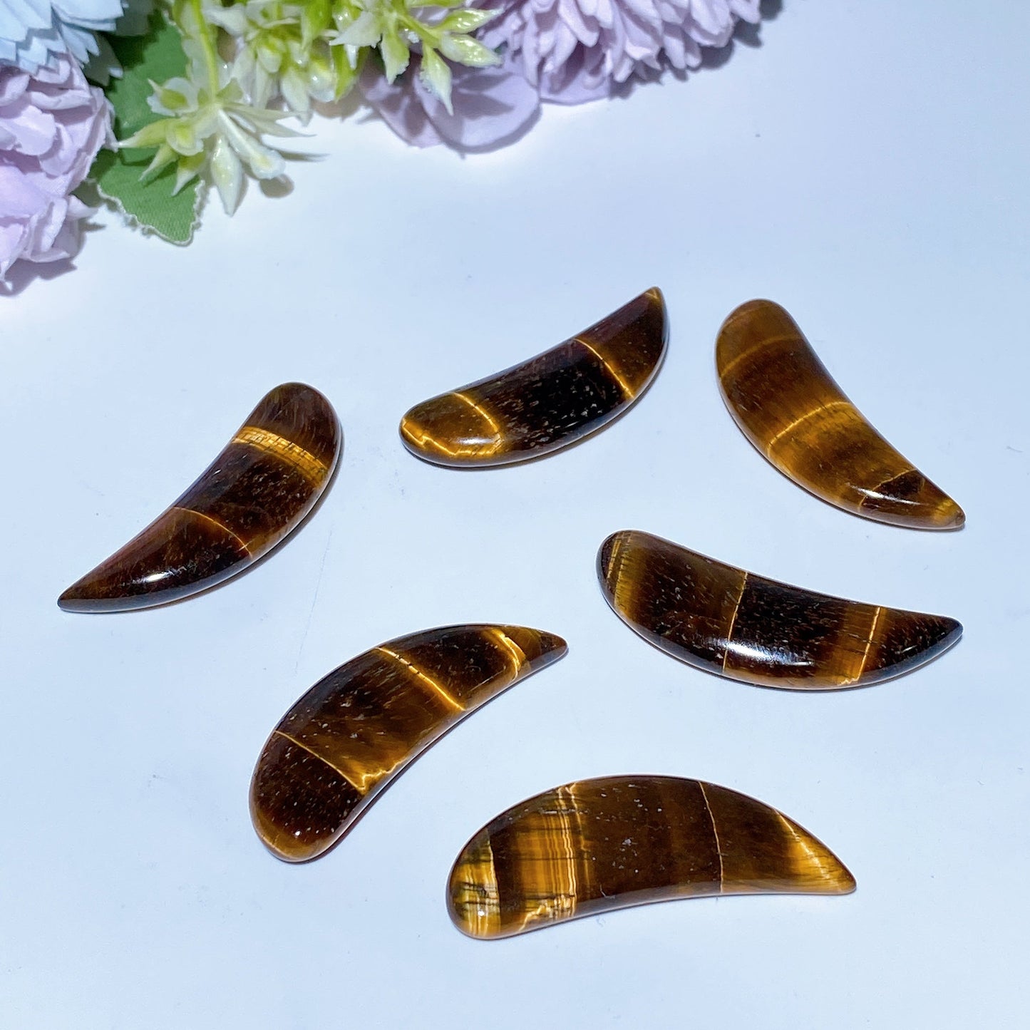 Yellow Tiger's Eye Red Tiger's Eye Heart Cabochon for Jewelry DIY Crystal Healing Bulk Wholesale