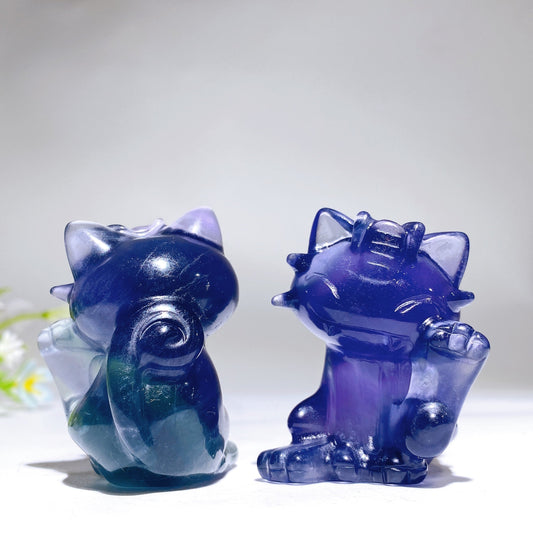 2.1" Fluorite Pokemon Carving Crystal Healing Bulk Wholesale