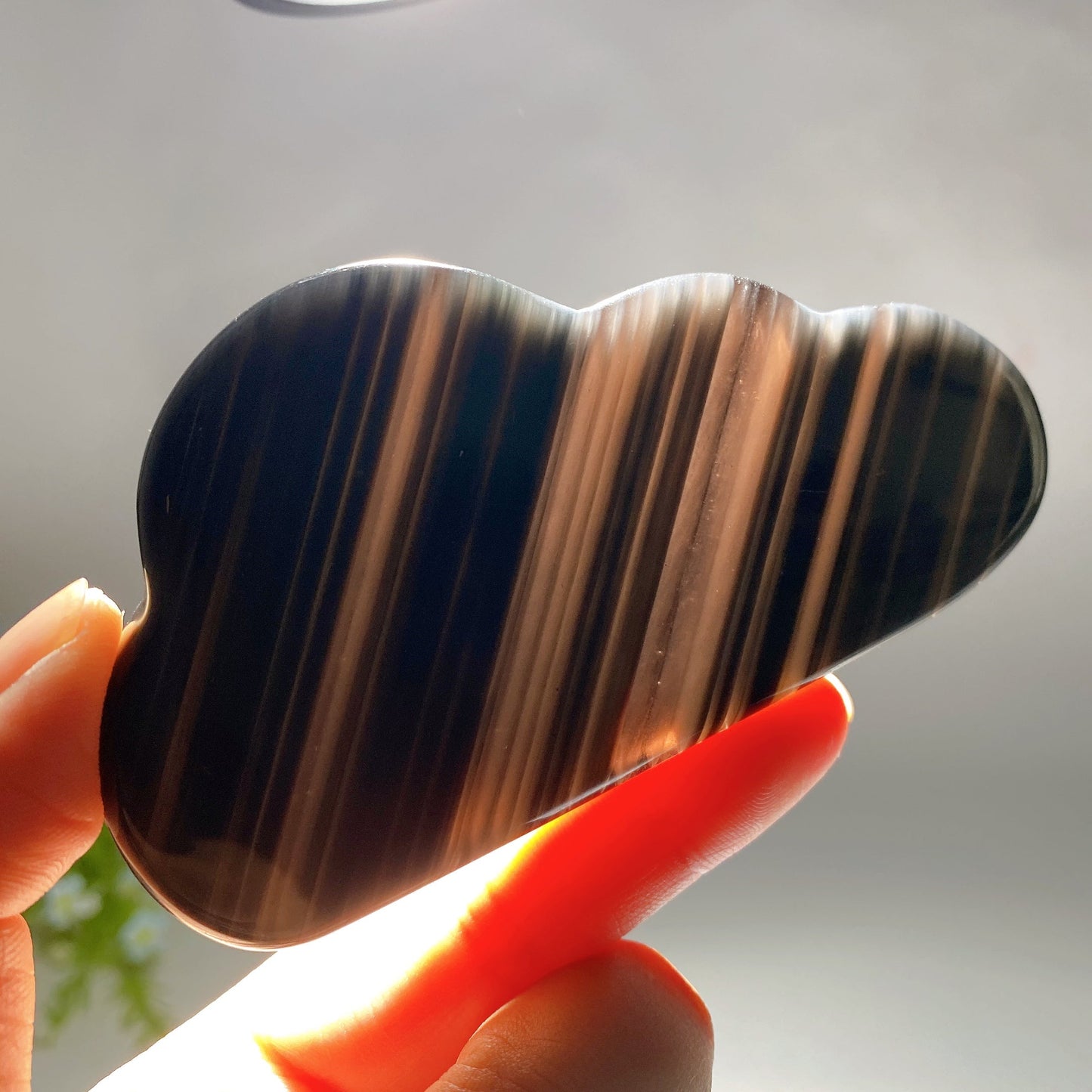 Midnight Lace Obsidian Shape Carving with Stand Crystal Healing Bulk Wholesale