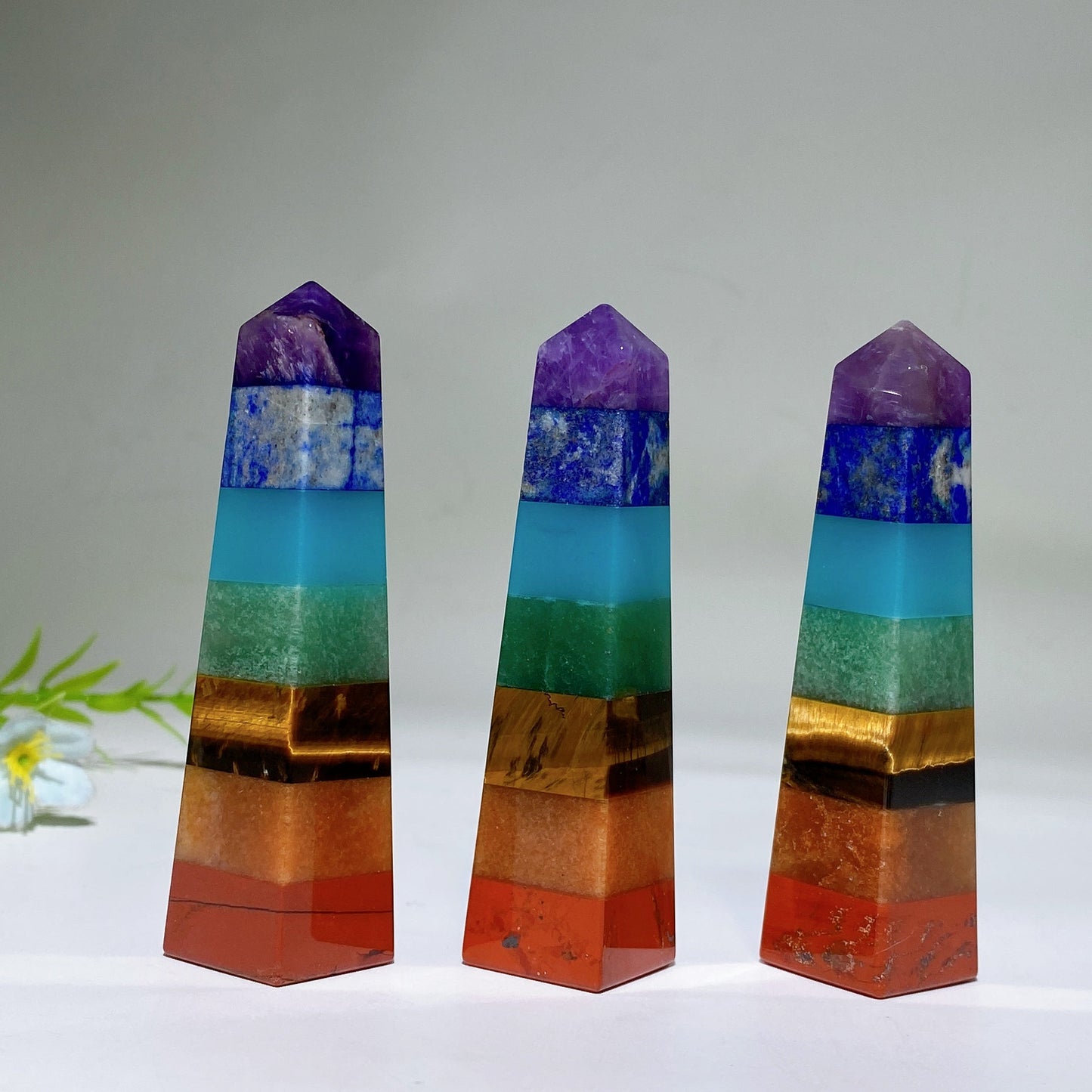 3.1" Chakra Crystal Point Crystal Healing Bulk Wholesale