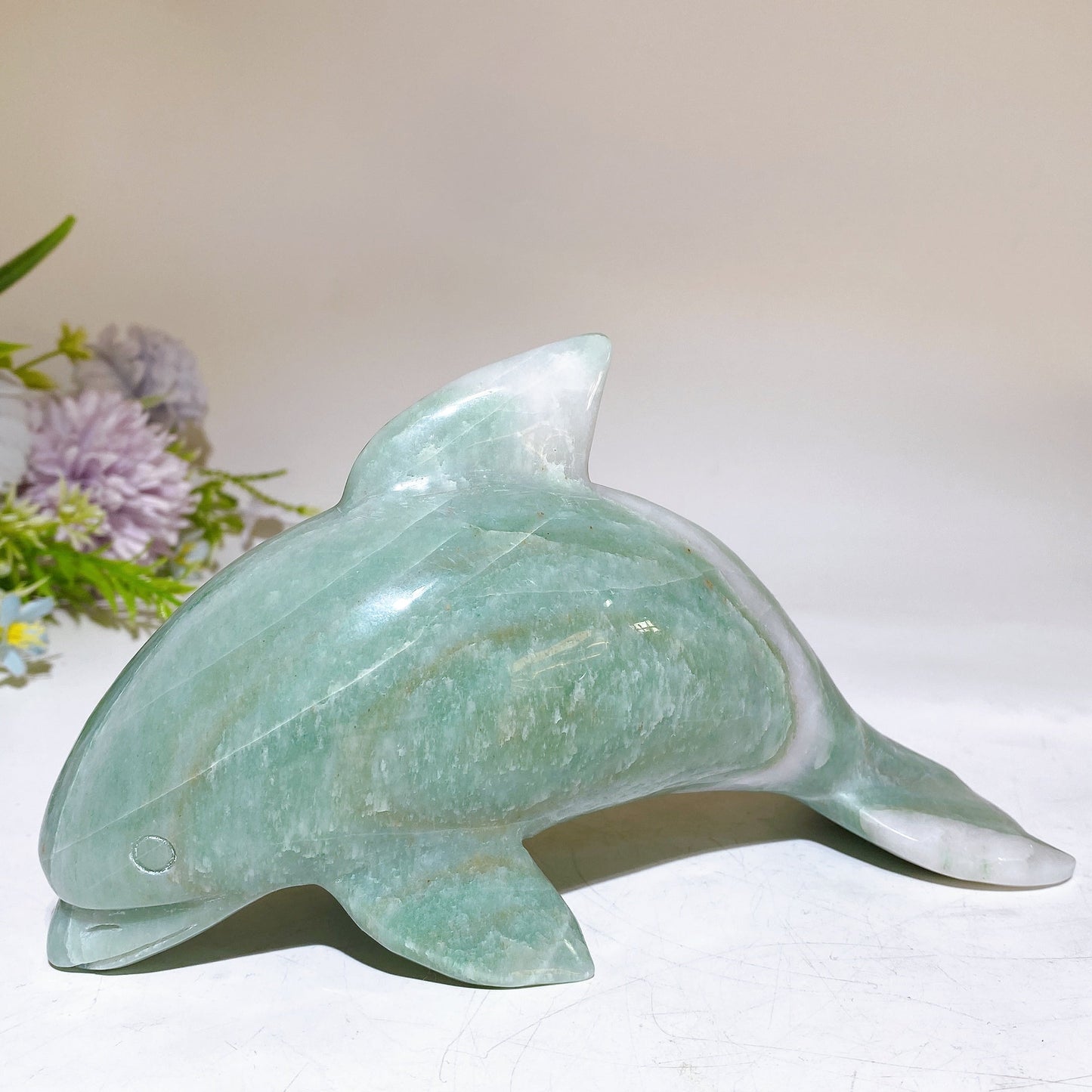 17-18cm Crystal Dolphin Carving Crystal Healing Bulk Wholesale
