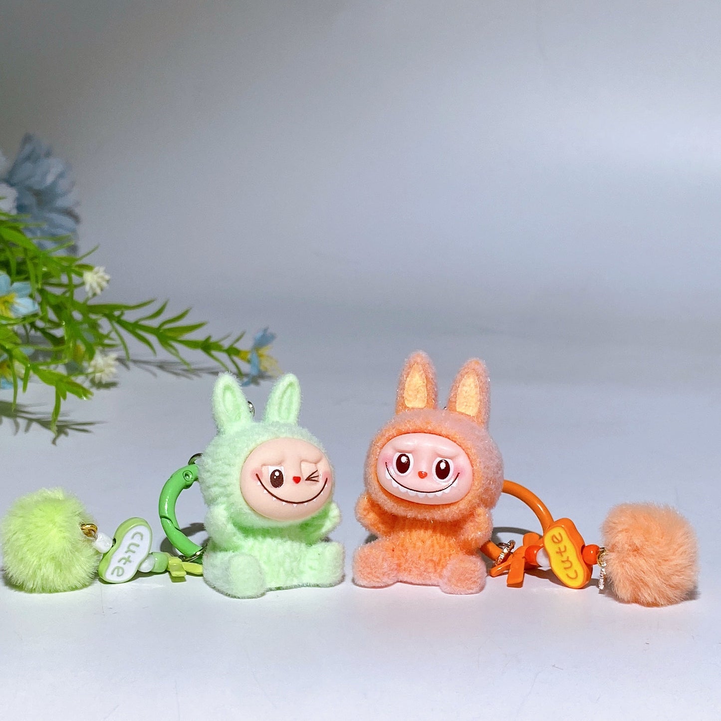 Labubu Key Chain Bag Hanging Ornament Crystal Healing Bulk Wholesale