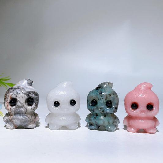 1.6" Crystal Baby Ghost Carving Crystal Healing Bulk Wholesale