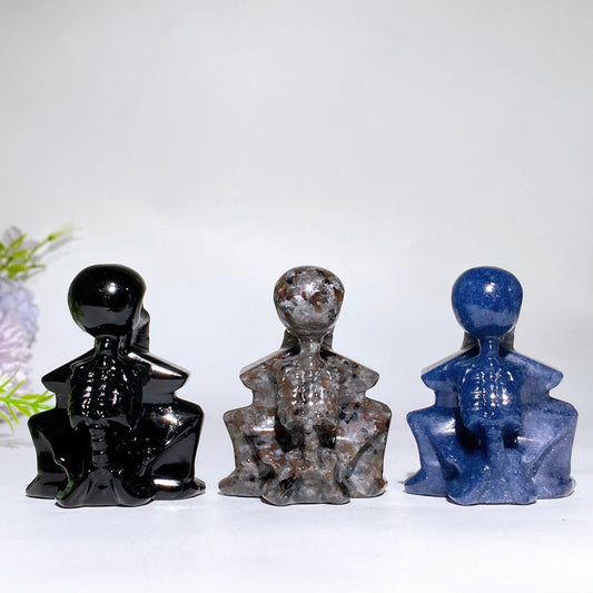 2.5" Crystal No Say Carving for Halloween Crystal Healing Bulk Wholesale