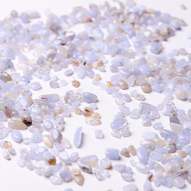 0.1kg 7mm-9mm Blue Lace Agate Crystal Chips Wholesale Crystals