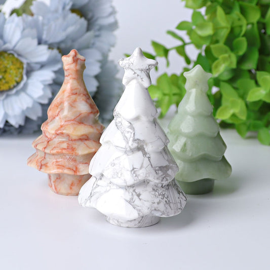 2"-2.5" Christmas Tree Crystal Carvings Wholesale Crystals