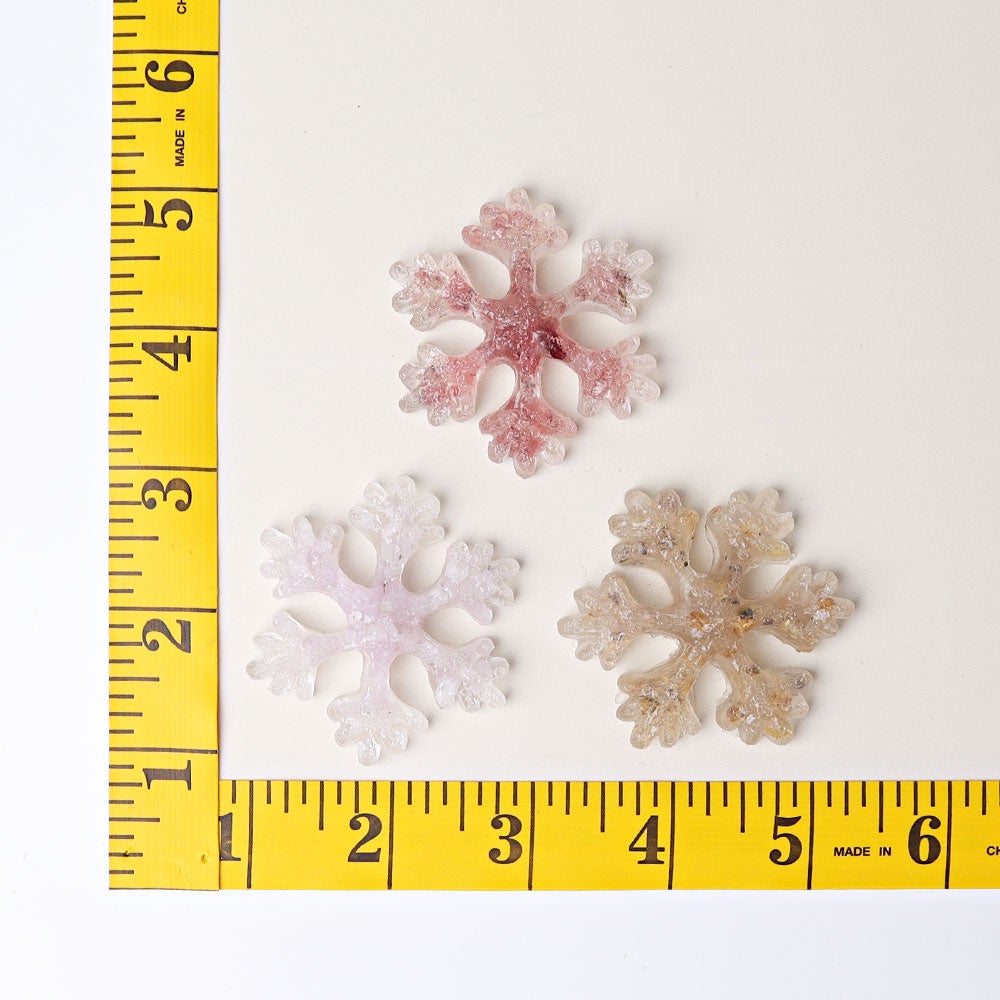 2" Resin Snowflakes Crystal Carvings for Christmas Wholesale Crystals