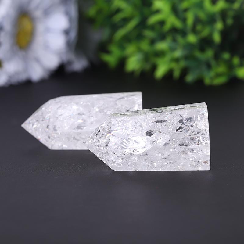 Crack Clear Quartz Point Healing Tower Wholesale Crystals