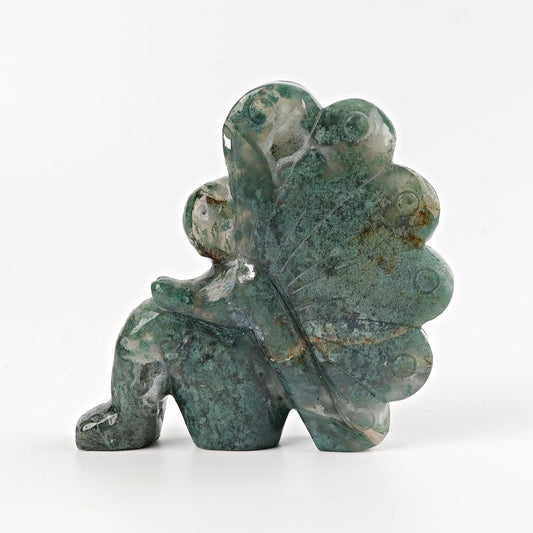 3.8" Moss Agate Fairy Crystal Carvings Wholesale Crystals