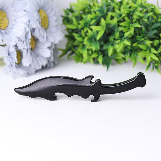 6" Hot Sale Black Obsidian Knife Carving Wholesale Crystals