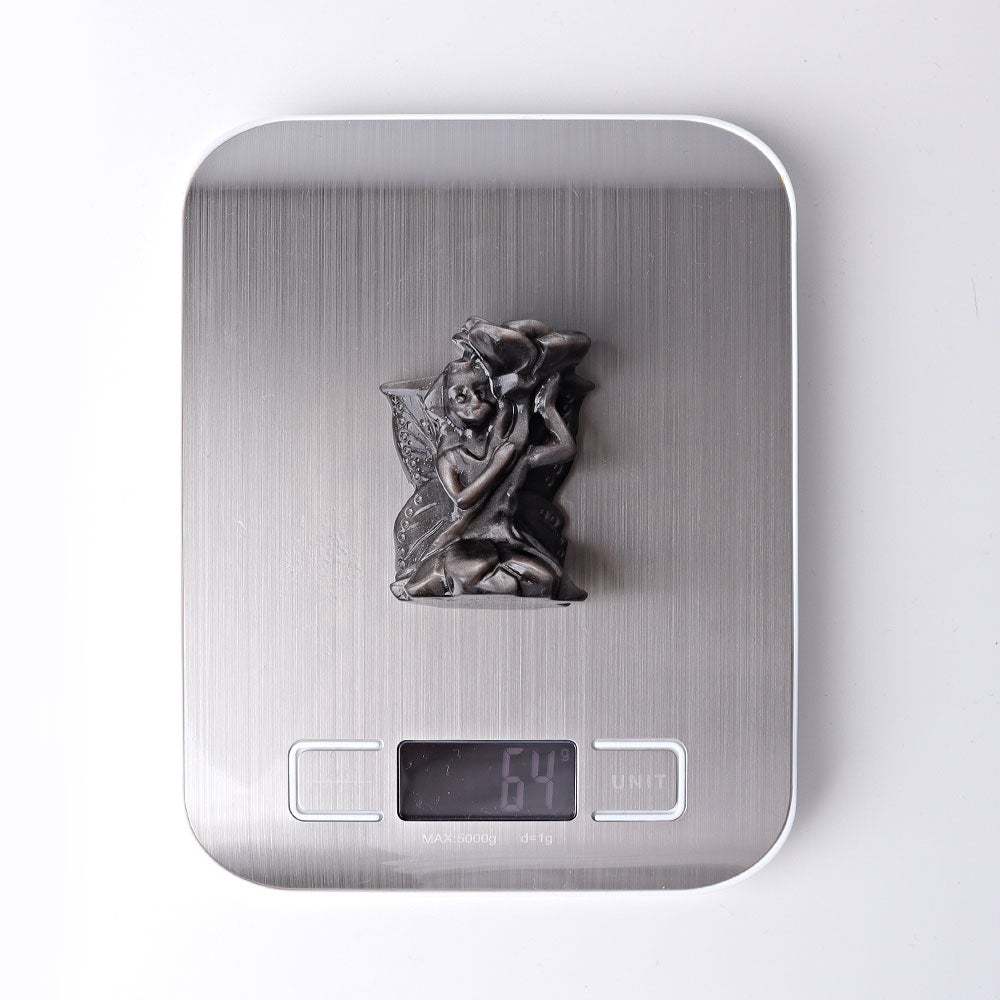 2.3" Silver Obsidian Butterfly Fairy Crystal Carvings Wholesale Crystals