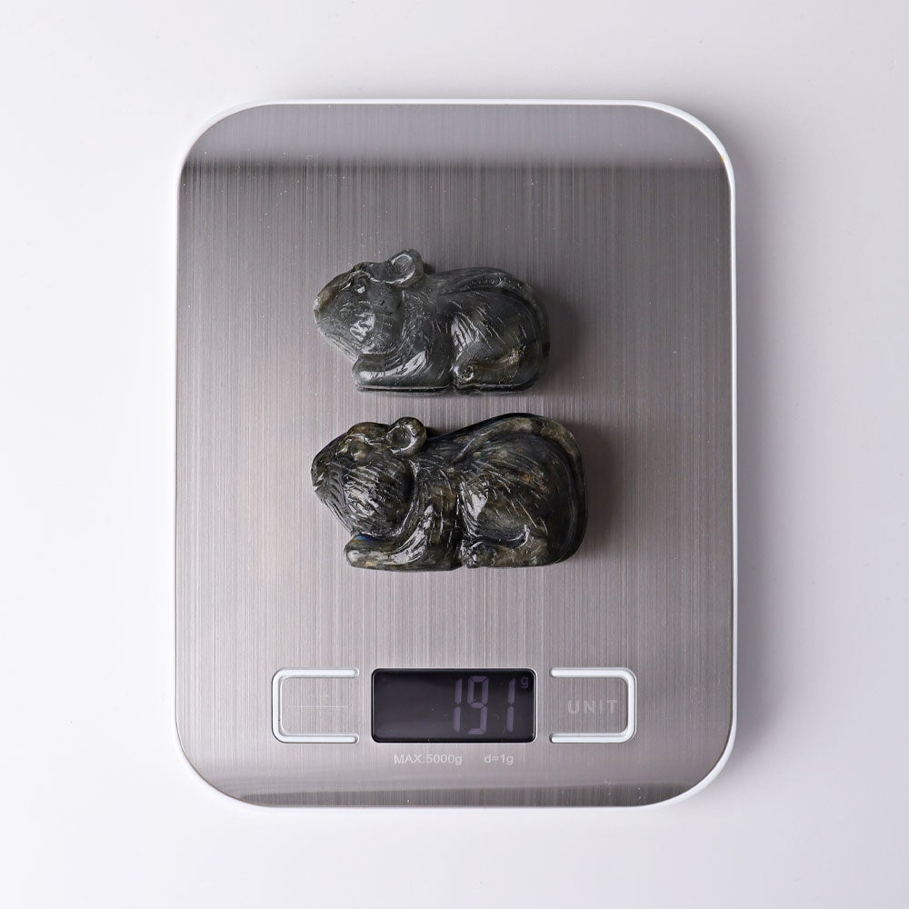 2.3" Labradorite Mouse Crystal Carvings Wholesale Crystals