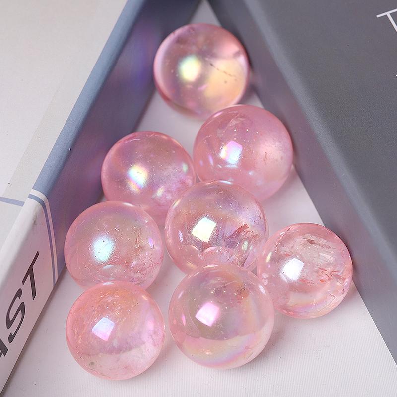 0.25kg Aura Rose Quartz Sphere Wholesale Crystals