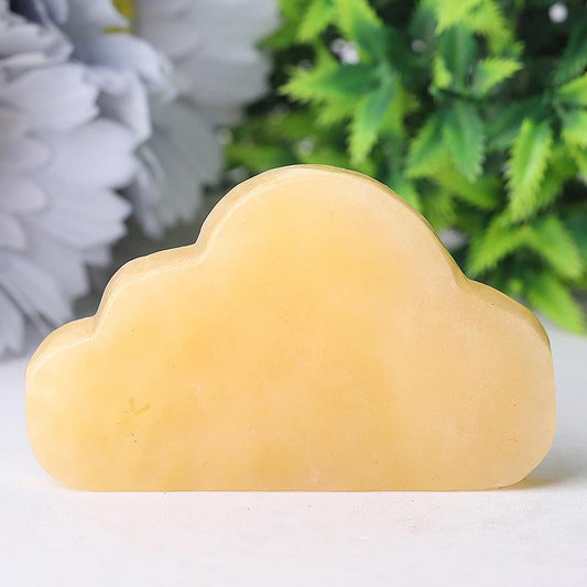 2.8" Yellow Jade Cloud Crystal Carvings Wholesale Crystals