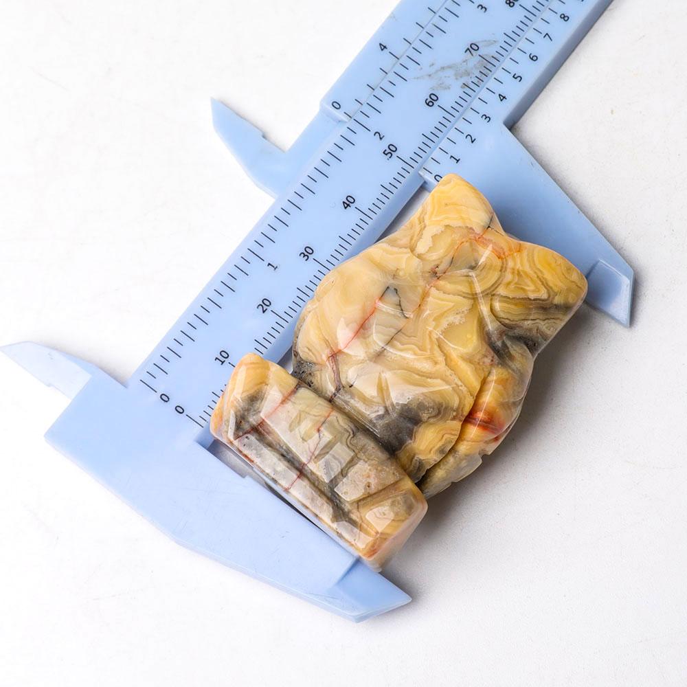2.0" Crazy Agate Owl Figurine Crystal Carvings Wholesale Crystals