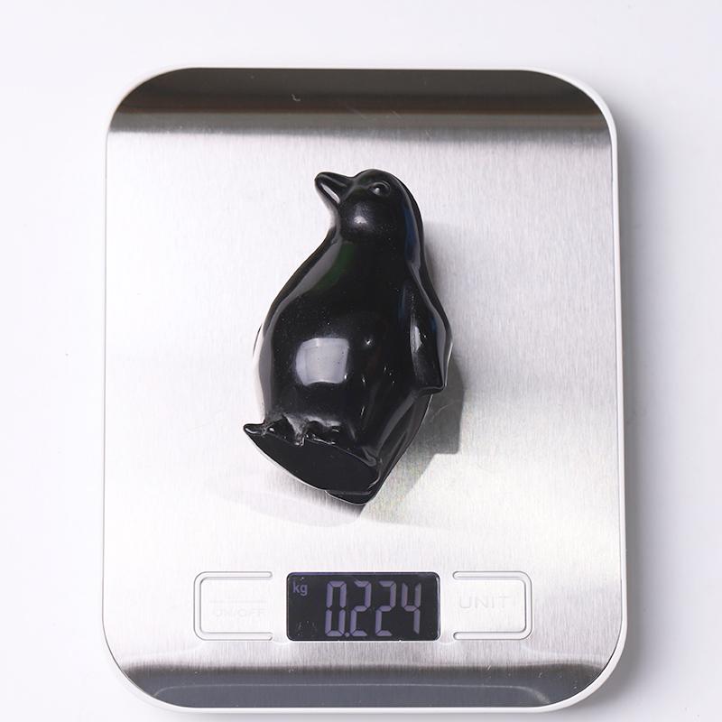 3.2" Silver Obsidian Penguin Crystal Carvings Wholesale Crystals