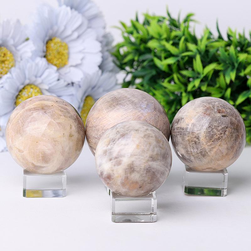 2"-4" Moonstone Crystal Sphere Wholesale Crystals