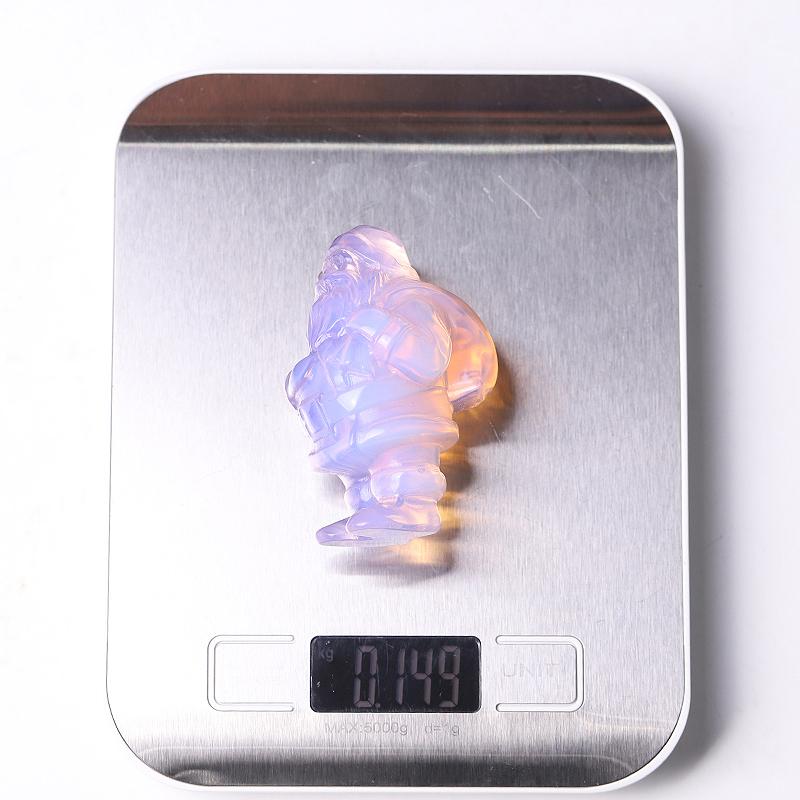 3" Pink Opalite Santa Claus Crystal Carvings for Christmas Wholesale Crystals