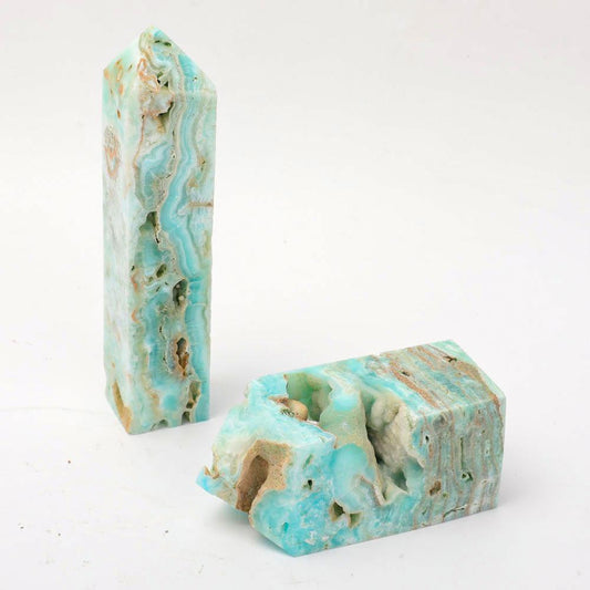 Set of 2 Hemimorphite Tower Wholesale Crystals