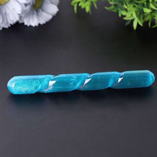 6" Aura Selenite Wand Wholesale Crystals