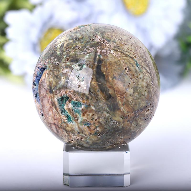 2.0"-4.0" Azurite Druzy Sphere Wholesale Crystals