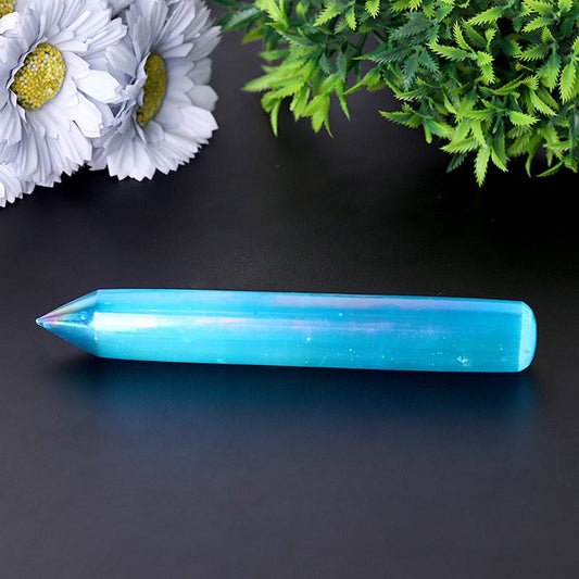 6" Aura Selenite Wand Wholesale Crystals